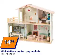 Action Mini Matters houten poppenhuis aanbieding