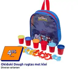 Action Okidoki Dough rugtas met klei aanbieding