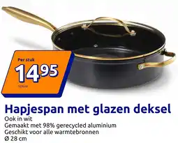 Action Hapjespan met glazen deksel aanbieding