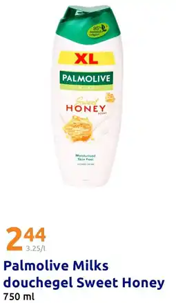 Action Palmolive Milks douchegel Sweet Honey aanbieding