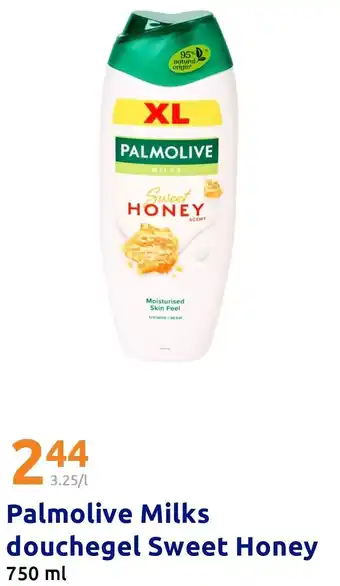 Action Palmolive Milks douchegel Sweet Honey aanbieding