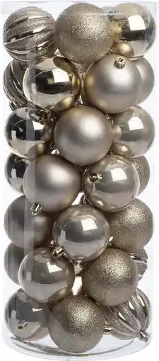 Intratuin Intratuin kerstbal Henson champagne D 7 cm 50 stuks aanbieding