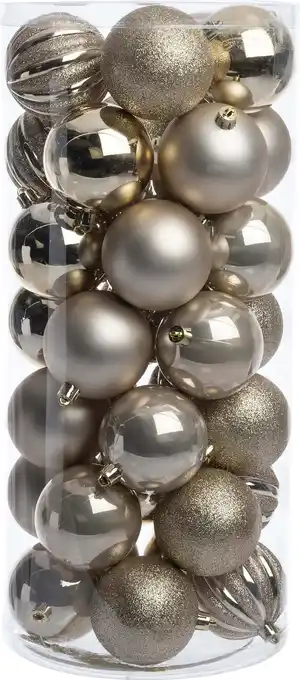 Intratuin Intratuin kerstbal Henson champagne D 7 cm 50 stuks aanbieding
