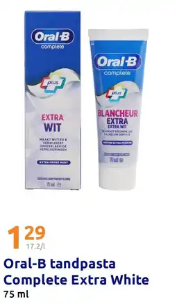 Action Oral-B tandpasta Complete Extra White aanbieding