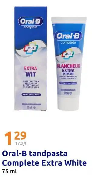 Action Oral-B tandpasta Complete Extra White aanbieding