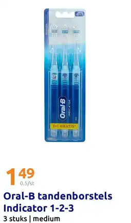 Action Oral-B tandenborstels Indicator 1-2-3 aanbieding