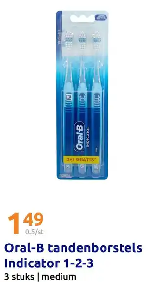 Action Oral-B tandenborstels Indicator 1-2-3 aanbieding