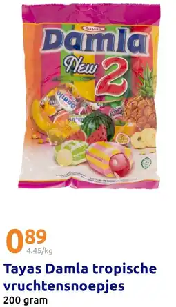 Action Tayas Damla tropische vruchtensnoepjes aanbieding