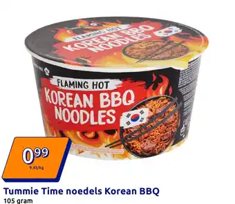 Action Tummie Time noedels Korean BBQ aanbieding