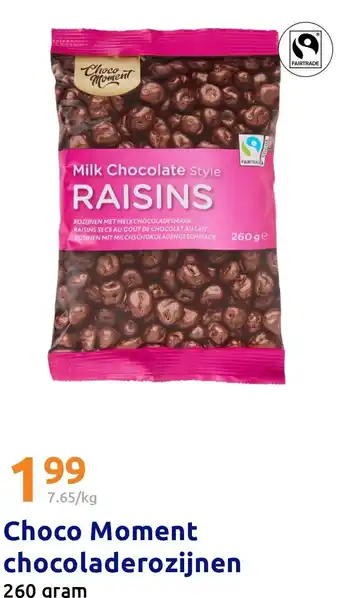 Action Choco Moment chocoladerozijnen aanbieding