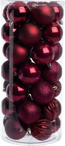 Intratuin Intratuin kerstbal Henson magenta D 7 cm 50 stuks aanbieding