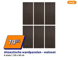 Action Akoestische wandpanelen - walnoot aanbieding