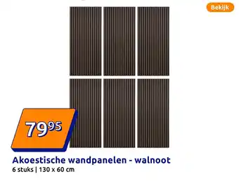 Action Akoestische wandpanelen - walnoot aanbieding
