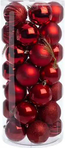 Intratuin Intratuin kerstbal Henson rood D 7 cm 50 stuks aanbieding