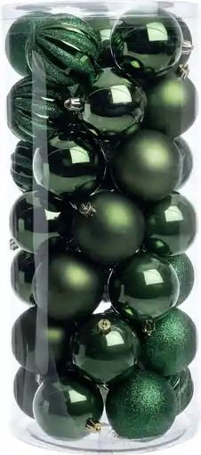 Intratuin Intratuin kerstbal Henson groen D 7 cm 50 stuks aanbieding