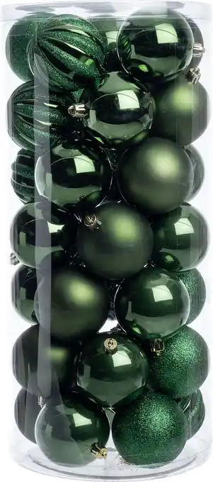 Intratuin Intratuin kerstbal Henson groen D 7 cm 50 stuks aanbieding