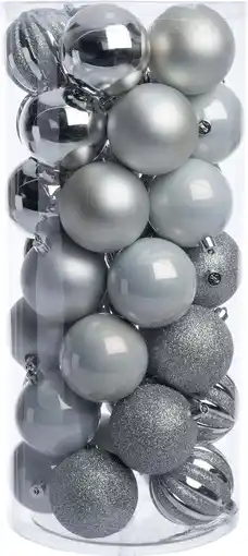 Intratuin Intratuin kerstbal Henson zilver D 7 cm 50 stuks aanbieding