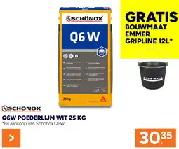 BOUWMAAT Schönox Q6W poederlijm wit aanbieding