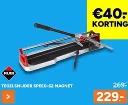 BOUWMAAT Rubi tegelsnijder speed-62 magnet aanbieding