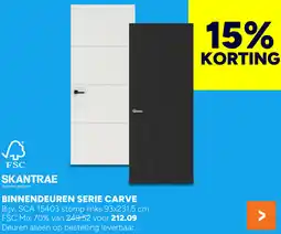 BOUWMAAT Skantrae binnendeuren serie carve aanbieding