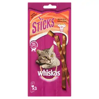 Welkoop Whiskas Sticks - Kattensnack - Rund - 3stuks aanbieding