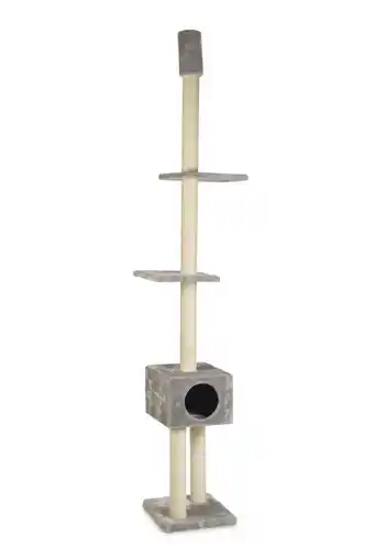 Welkoop Beeztees Longino - Krabmeubel - Pluche - Grijs - 38x38x220-260 cm aanbieding
