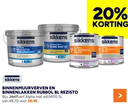 BOUWMAAT Sikkens Binnenmuurverven en binnenlakken rubbol BL rezisto aanbieding