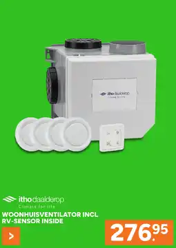 BOUWMAAT Itho daalderop Woonhuisventilator incl RV-sensor inside aanbieding