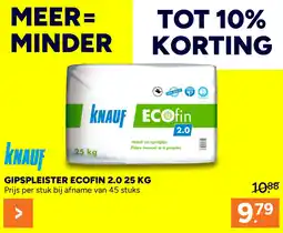BOUWMAAT Knauf Gipspleister ecofin 2.0 aanbieding
