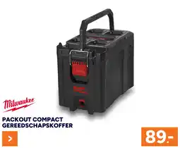 BOUWMAAT Milwaukee Packout compact gereedschapskoffer aanbieding
