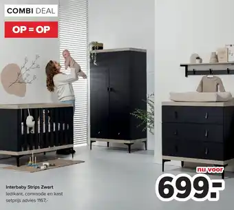Baby-Dump Interbaby Strips Zwart aanbieding