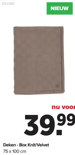 Baby-Dump Jollein Deken - Box Knit/Velvet aanbieding