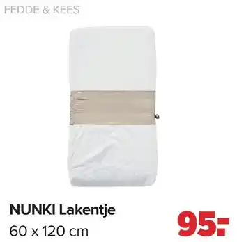 Baby-Dump Fedde & kees NUNKI Lakentje aanbieding