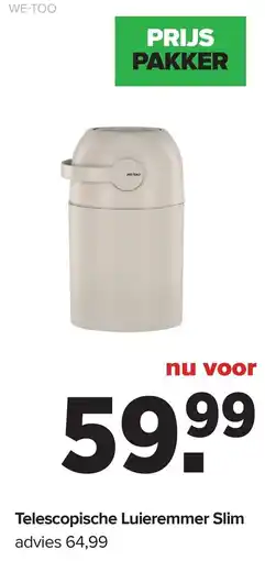Baby-Dump We-too Telescopische Luieremmer Slim aanbieding
