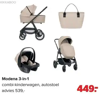 Baby-Dump Kikkaboo Modena 3-in-1 aanbieding