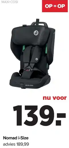 Baby-Dump Maxi-cosi Nomad i-Size aanbieding