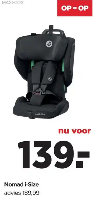 Baby-Dump Maxi-cosi Nomad i-Size aanbieding