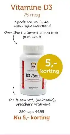 De Rode Pilaren Vitamine D3 aanbieding