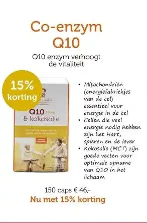 De Rode Pilaren Co-enzym Q10 aanbieding