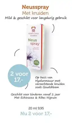 De Rode Pilaren Neusspray Met kruiden aanbieding