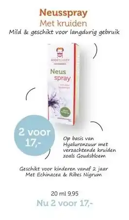 De Rode Pilaren Neusspray Met kruiden aanbieding