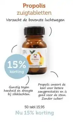 De Rode Pilaren Propolis zuigtabletten aanbieding