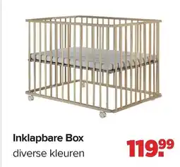 Baby-Dump Inklapbare Box aanbieding