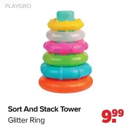 Baby-Dump Sort And Stack Tower Glitter Ring aanbieding
