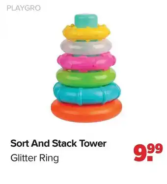 Baby-Dump Sort And Stack Tower Glitter Ring aanbieding