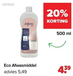 Baby-Dump Eco Afwasmiddel aanbieding