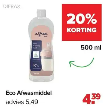Baby-Dump Eco Afwasmiddel aanbieding
