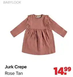 Baby-Dump Jurk Crepe Rose Tan aanbieding