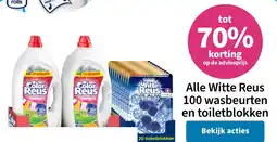 Plein.nl Alle Witte Reus 100 wasbeurten en toiletblokken aanbieding