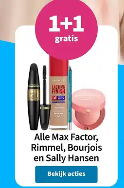 Plein.nl Alle Max Factor, Rimmel, Bourjois en Sally Hansen aanbieding